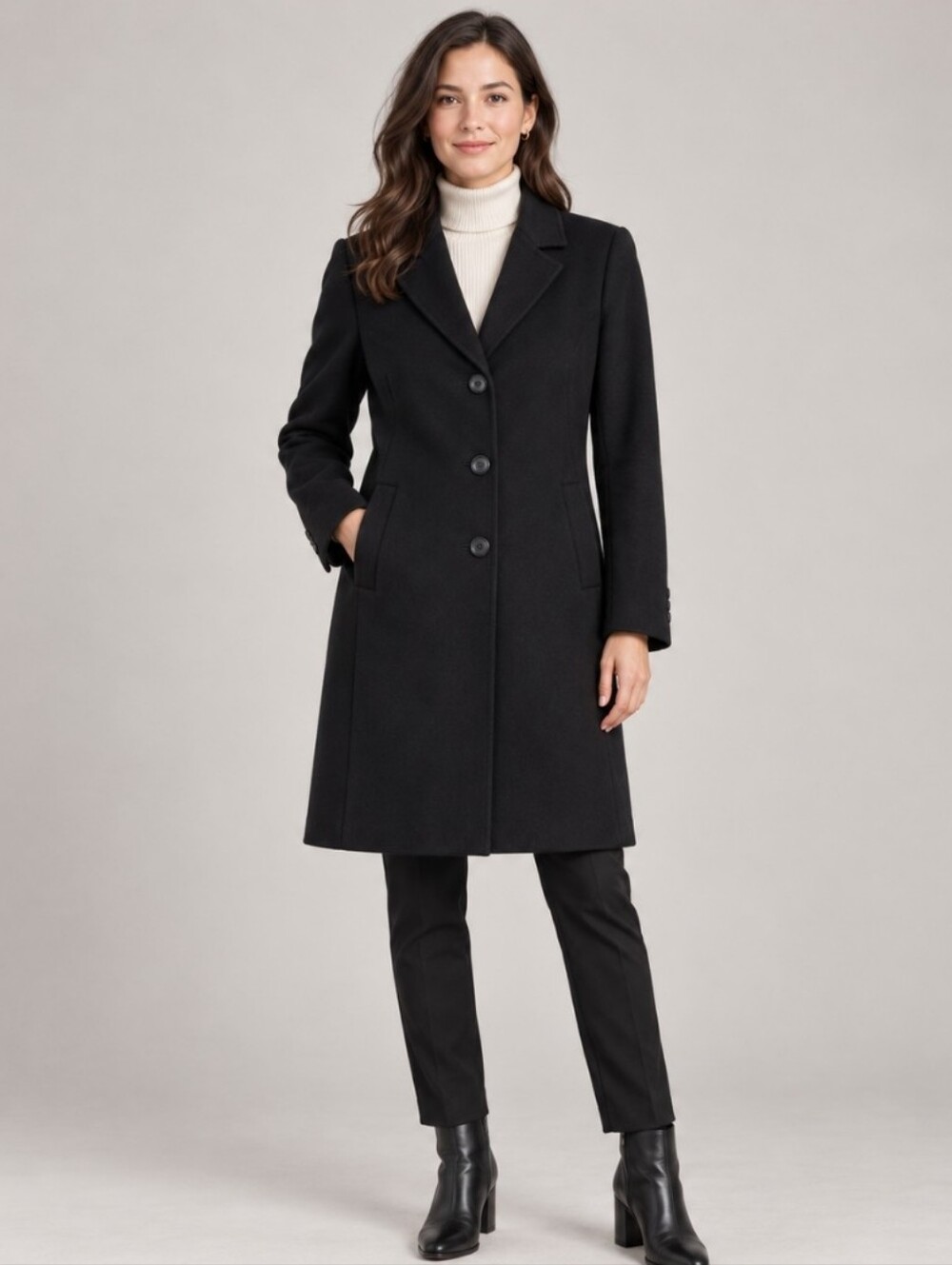 MAXMARA 100% CASHMERE CLASSIC KNEE LENGTH COAT